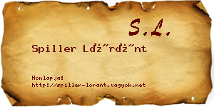 Spiller Lóránt névjegykártya