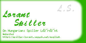 lorant spiller business card